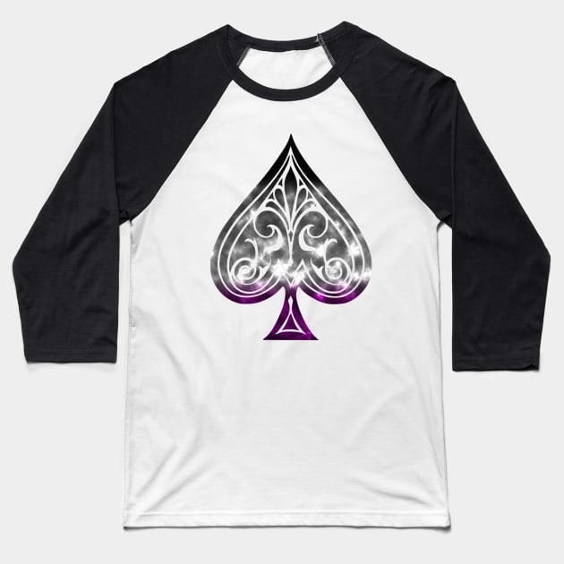 Ace Of Spades Baseball T-Shirt by Bloodfire09